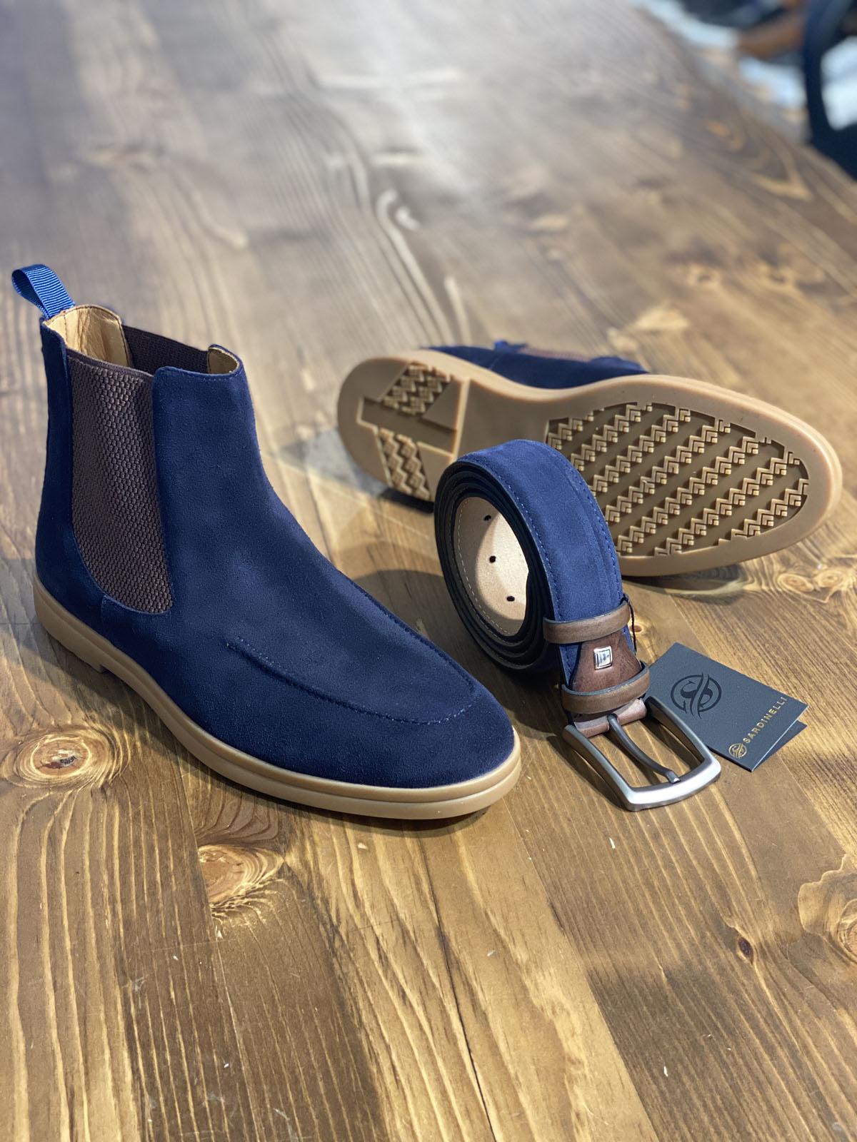 Vicenza Calf Leather Boots Navy Blue-baagr.myshopify.com-shoes2-brabion