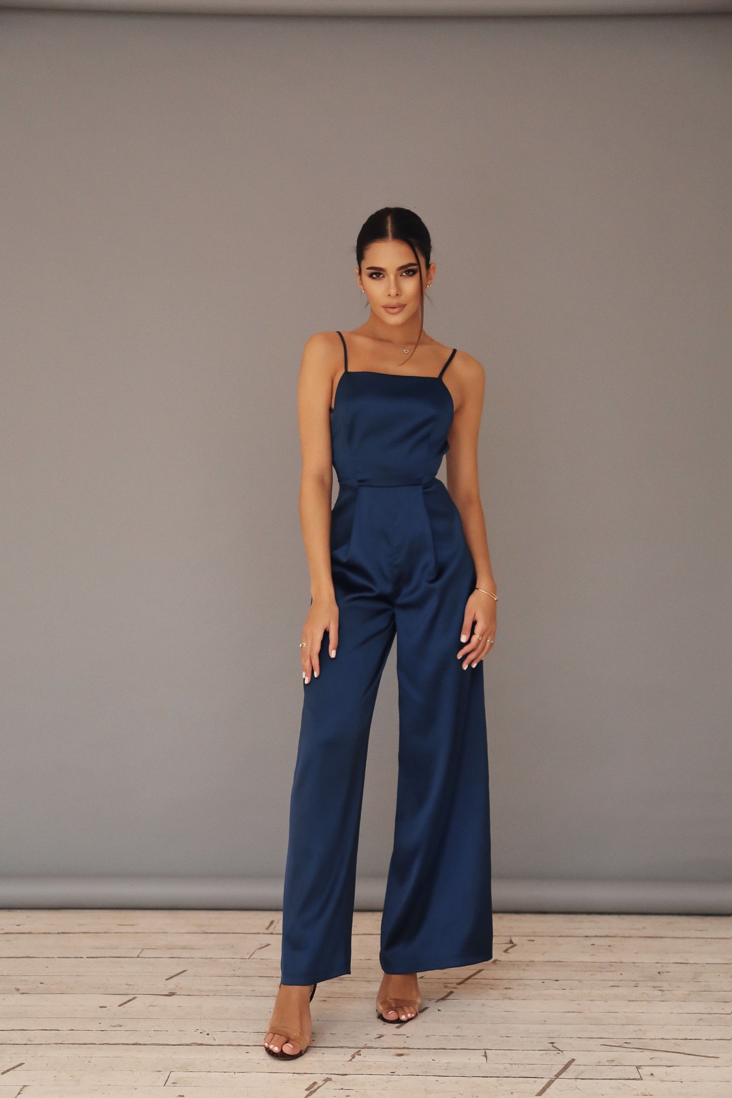 Satin Jumpsuit with Thin Straps-baagr.myshopify.com-dress.-BOJONI