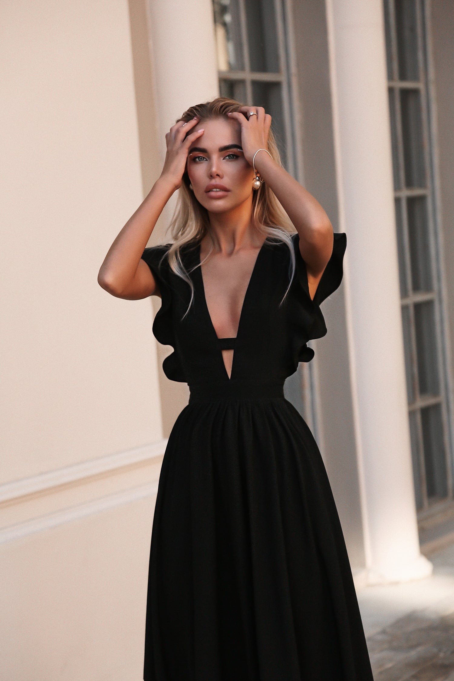 Midi Décolletage Accent Dress-baagr.myshopify.com-dress.-BOJONI