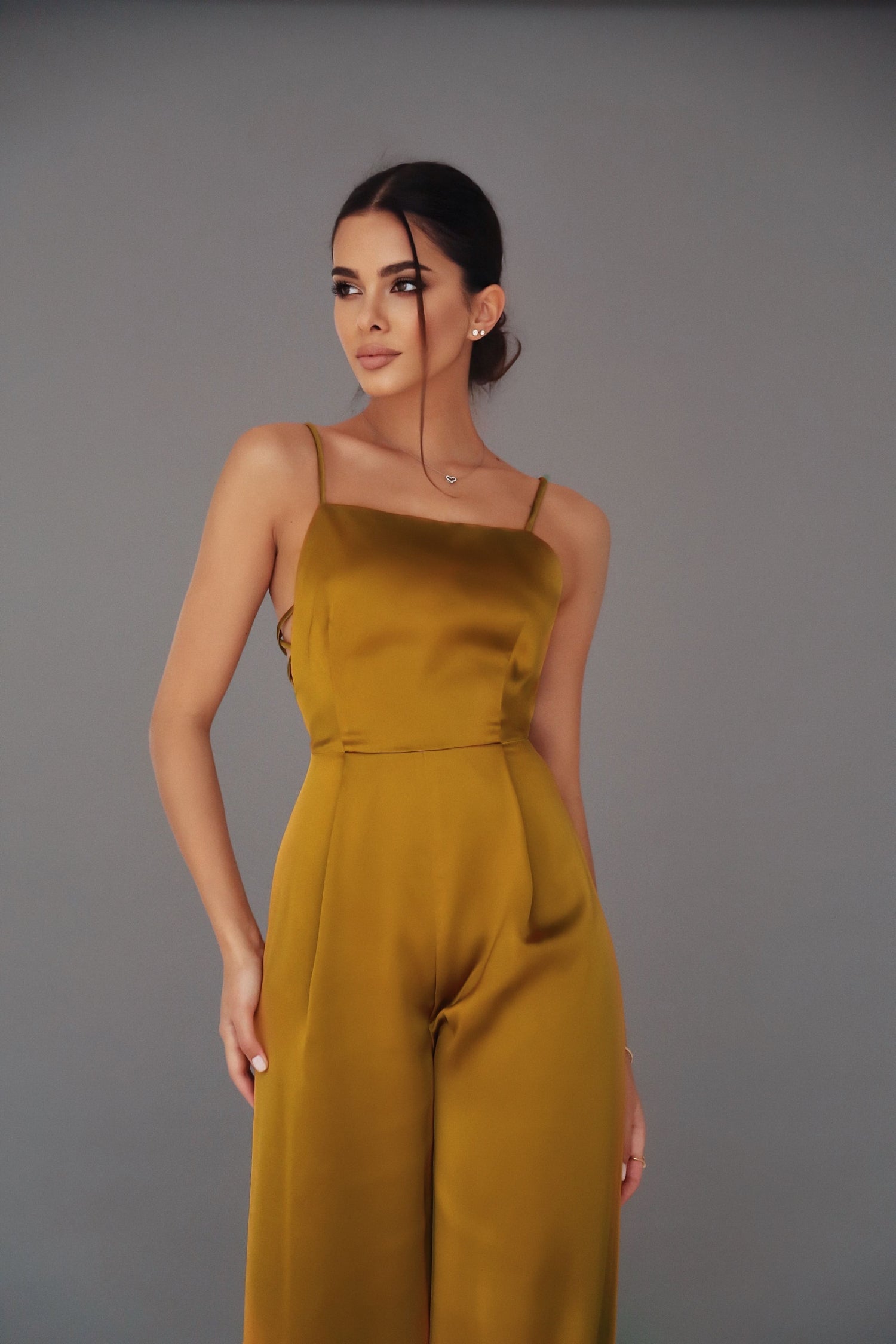Satin Jumpsuit with Thin Straps-baagr.myshopify.com-dress.-BOJONI
