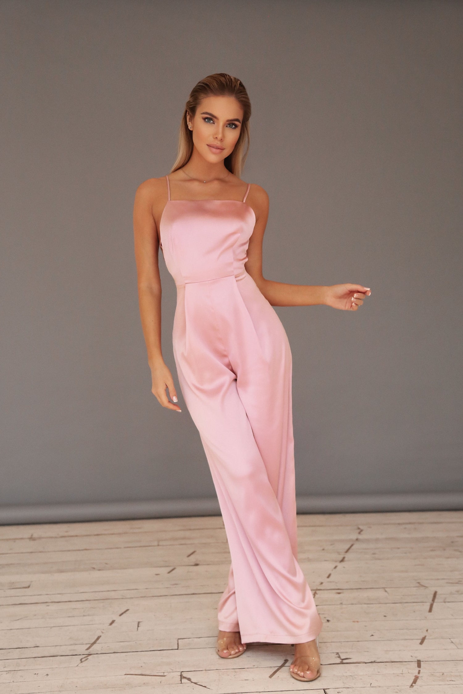 Satin Jumpsuit with Thin Straps-baagr.myshopify.com-dress.-BOJONI