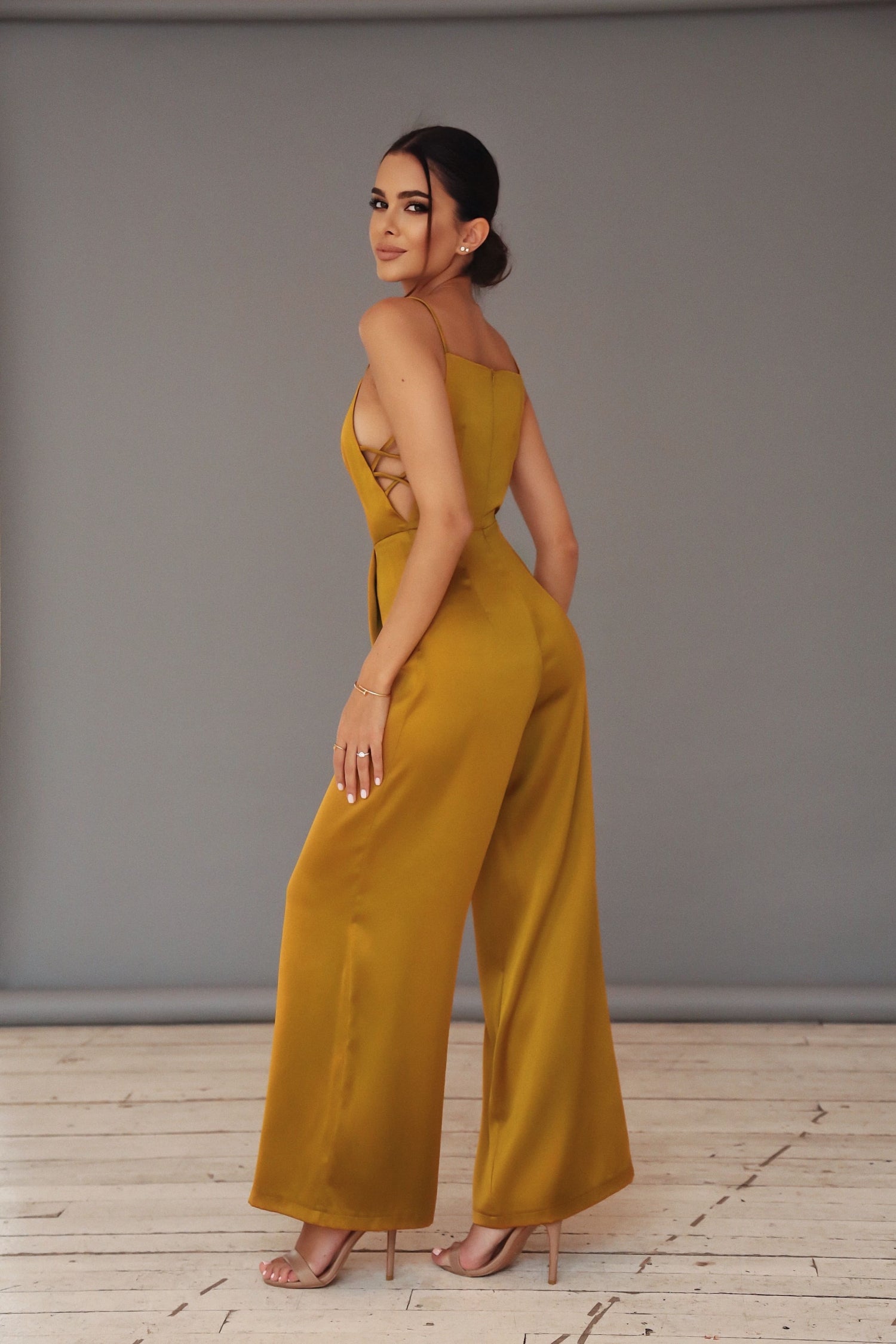 Satin Jumpsuit with Thin Straps-baagr.myshopify.com-dress.-BOJONI