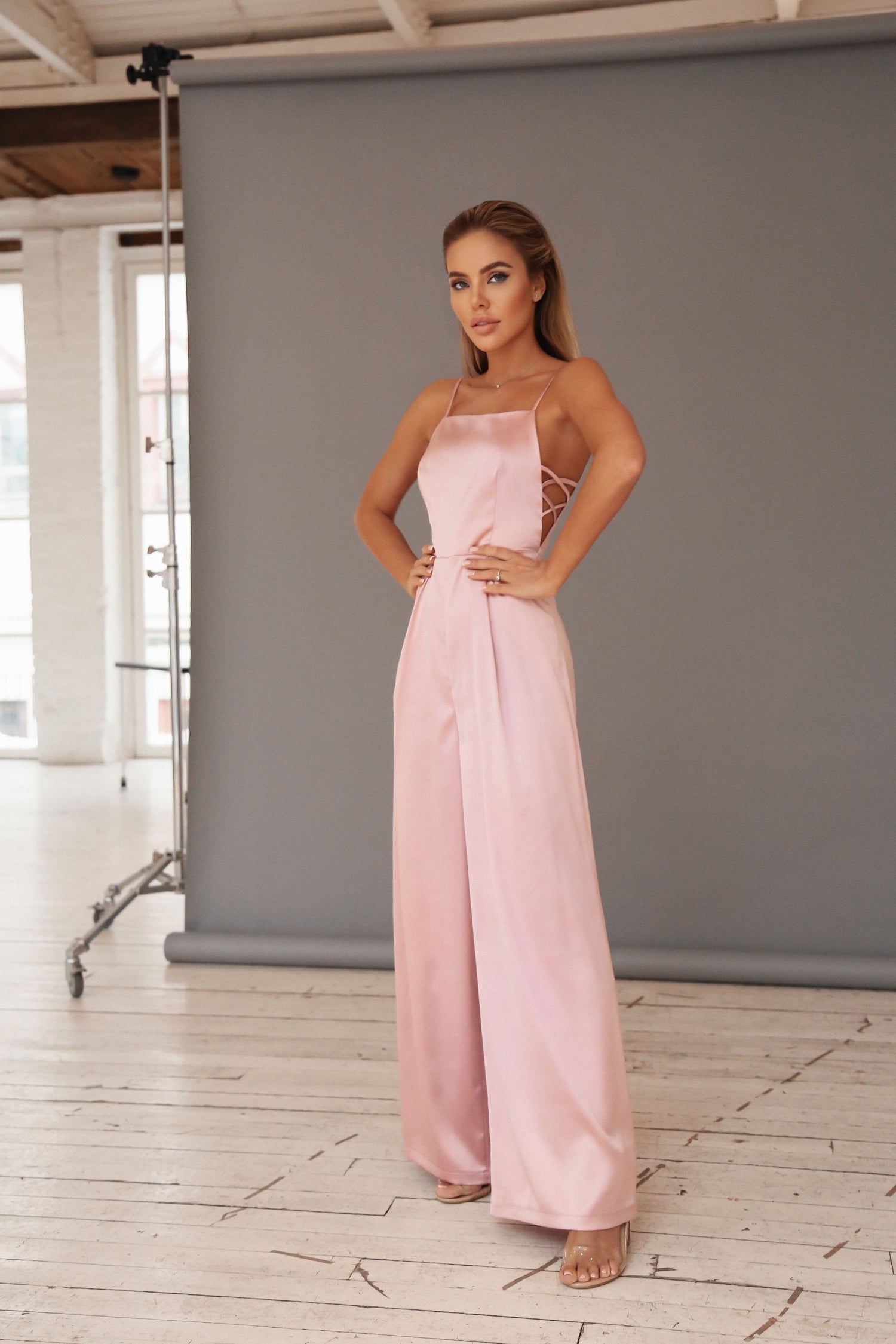 Satin Jumpsuit with Thin Straps-baagr.myshopify.com-dress.-BOJONI