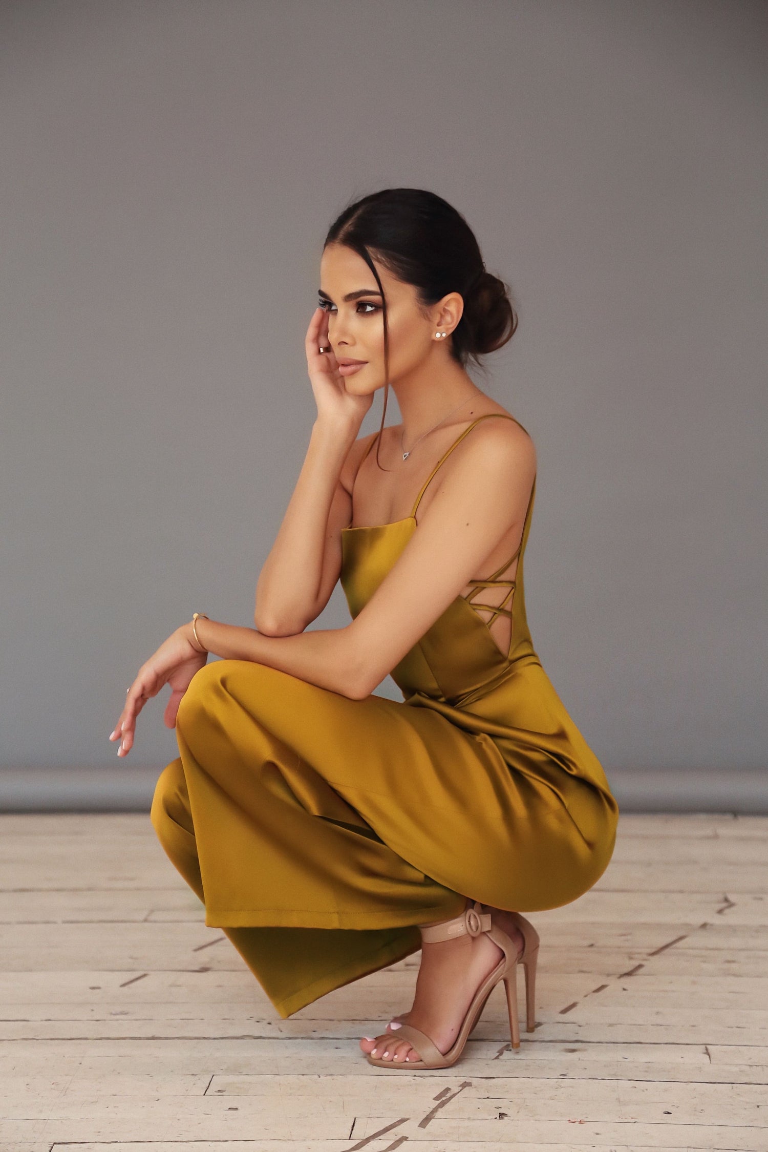 Satin Jumpsuit with Thin Straps-baagr.myshopify.com-dress.-BOJONI