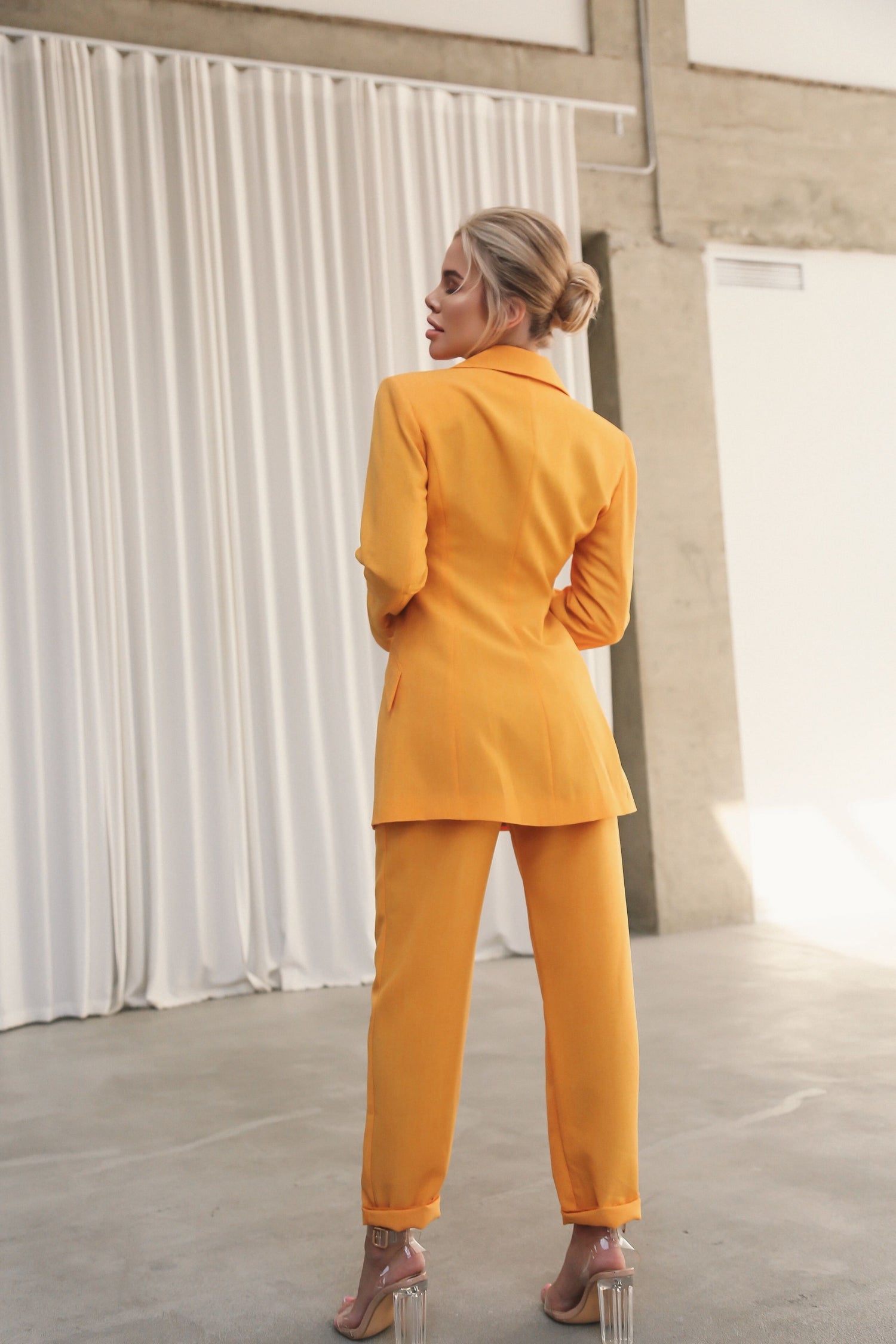 Banana Trousers with Wide Belt Yellow-baagr.myshopify.com-dress.-BOJONI